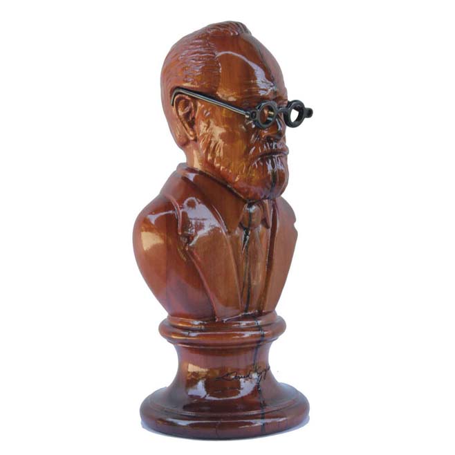 Busto Freud em madeira