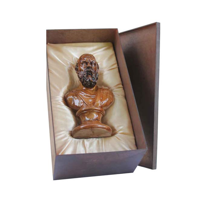 Busto Socrates em madeira