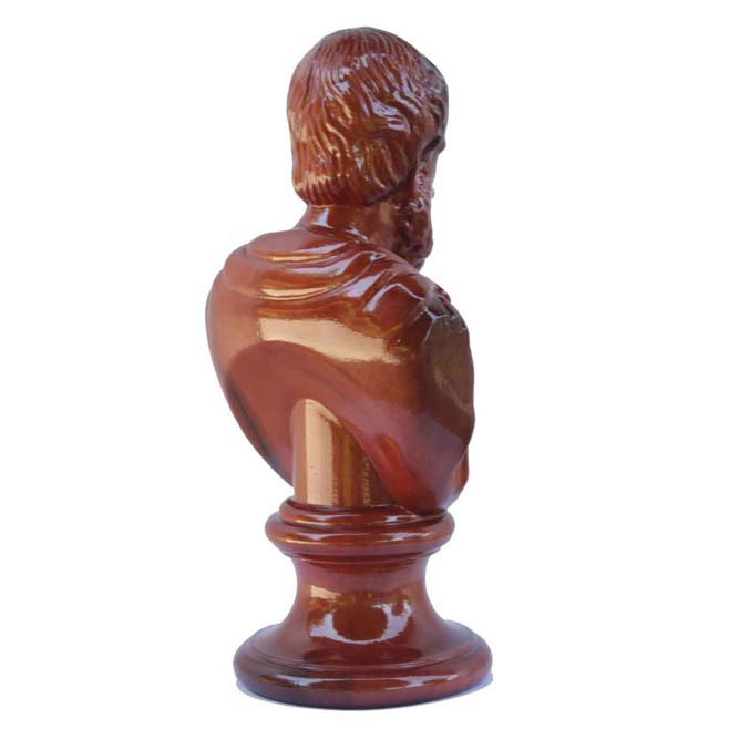Busto Aristóteles em madeira