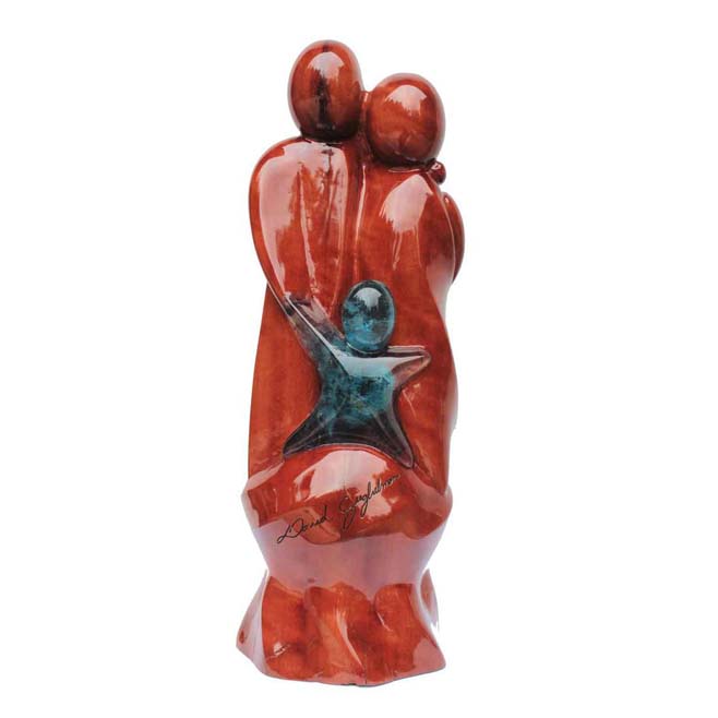 Escultura família Madeira&Resina