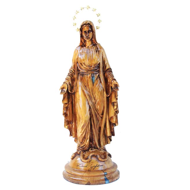 Ecultura Nossa Senhora das Graças em madeira